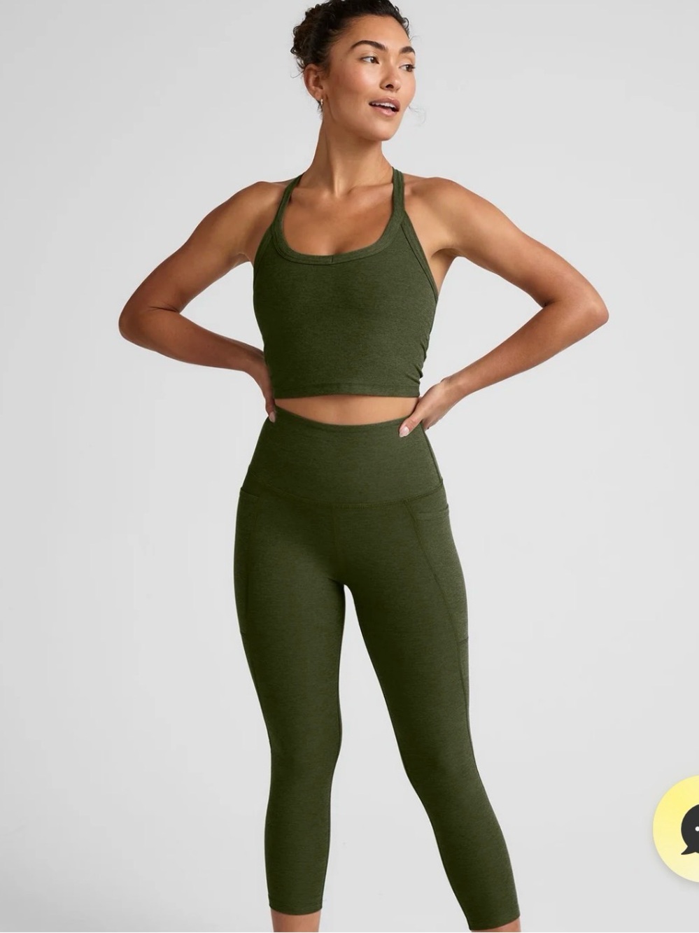Beyond Yoga Olive Green High-Waist Leggings Space Dye